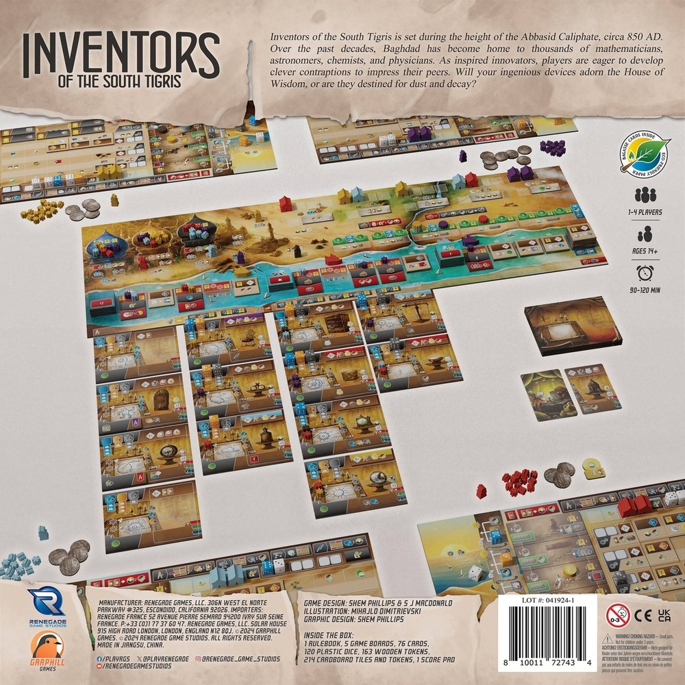 Renegade Inventors of the South Tigris Board Game Strategy Garphill Games NEW - Picture 2 of 8